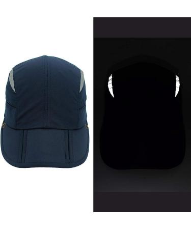 LLmoway Safari Fishing Sun Cap with Removable Neck Flap - Quick Dry Navy Blue Hat for Men and Women - Buy Online on GoSupps.com