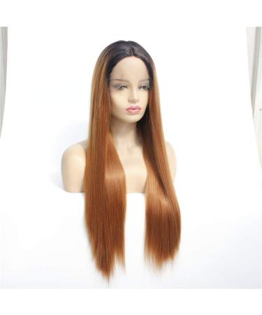 Shop Women's Gradient Long Straight Lace Front Wig | Adjustable Chemical Fiber Hairpiece - Buy Online on GoSupps.com