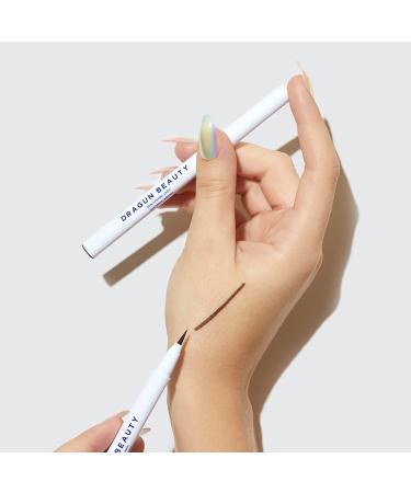 DRAGUN BEAUTY DragunWing Liquid Eyeliner Pen - Teddy Bear Chocolate Brown, Smudge-Proof Vegan Formula - 0.016 oz - Buy Online on GoSupps.com