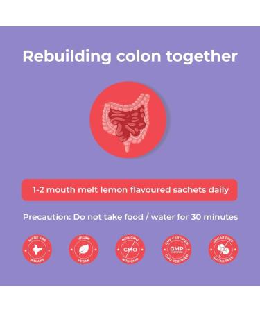 Eukolon for Boosting Colon Health Improves Gut Health Refreshes Digestive System Detoxifies Gut 10 billion CFUs Probiotic Supplement for Men and Women - 1g*10 sachets Lemon Flavour - Buy Online on GoSupps.com