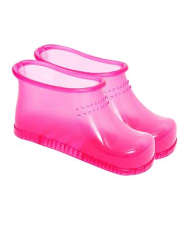 Healeved 1 Pair Foot Bath Shoes Creative Foot Soak Shoes Foot Bath Bucket Shoes Foot Washing Shoes Foot Bath Container Convenient Foot Soak Shoes Foot Soak Bucket Boots Foot Soaking Shoes 26.3x11cm Rosy
