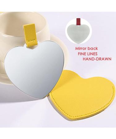 KFZDCG 3 Pcs Compact Pocket Stainless Steel Heart Shaped Mirror - Mini Handheld Mirror for Travel & Home - Unbreakable Design with PU Leather Cover - Perfect Gift for Women & Girls (RedSilver) - Buy Online on GoSupps.com