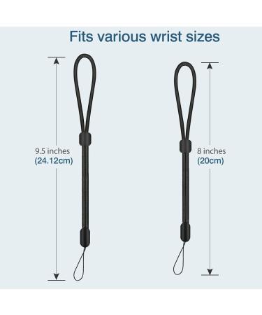 Adjustable Nylon Hand Wrist Strap Lanyard 6 Pack - 9.5 inch Keychain for Cell Phone, AirPods Pro, Camera, GoPro, USB Drive, Ski Glove - Black - Buy Online on GoSupps.com