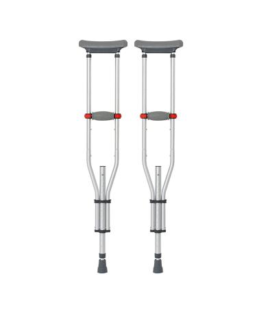 Safety Crutches Portable Crutches Lightweight Walker Canes Aluminum Button Adjust Height Underarm Walking Sticks Adult Underarm Walking Cane Comfortable Independence