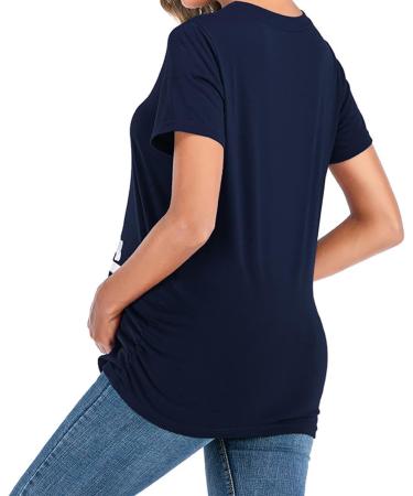 Maternity Short Sleeve Funny Pregnancy Tee - Blue Twin XXL | Cute Baby Pregnant Women T-Shirt - Buy Online on GoSupps.com