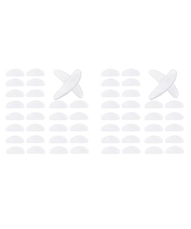 Potadak 36 Pairs Eyeglass Nose Pads Glasses Silicone Anti-Slip Nose Pads for Glasses Sunglasses (Transparent 1.5 mm)