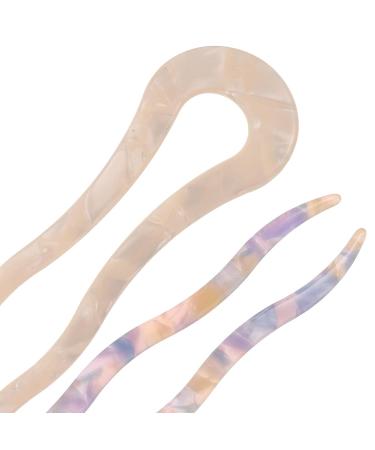 LALAFINA French Hair Pin Set - Small Hair Barrettes for Women, 2pcs Fine Cellulose Acetate Clips - Hair Accessories for Thin Hair - 11.5x3CM, As Shown - Buy Online on GoSupps.com