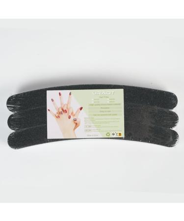 URAQT 15PCS Nail Files Set - Curved Fingernail Files - Double-Sided Emery Board - 100/180 Grit - Professional Manicure Tools for Home and Salon Use - Black - Buy Online on GoSupps.com