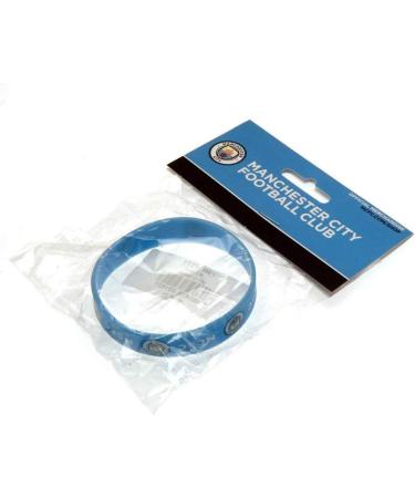 Manchester City FC Official Silicone Wristband - Light Blue - One Size - International Shipping Available - Buy Online on GoSupps.com