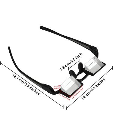Lazy Glasses | 90 Degree Mirror Glasses for Laying Down Reading | Rectangular Clear Lens - Buy Online on GoSupps.com