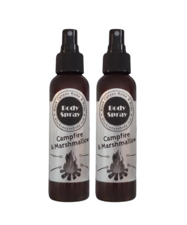 Campfire & Marshmallow Scented Body Spray 4 Oz (2 Pack)