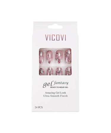 Brishow Short Artificial Nails | 24 pcs Purple Pointed Ballerina Acrylic Press On Fake Nails for Women & Girls - Buy Online on GoSupps.com