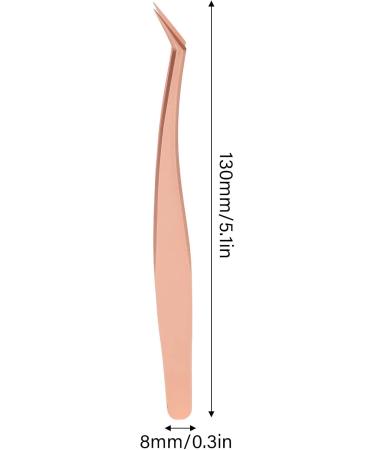 Buy Stainless Steel Eyelash Tweezers | Long Slanted Tweezers for False Eyelash Extension International Shipping Available - Buy Online on GoSupps.com
