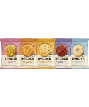 Border Biscuits Luxury Assorted Biscuit Selection 100 Mini Packs with 5 Varieties (1 Box (100 Per Box)) - Buy Online on GoSupps.com