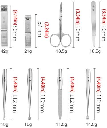Nail Clipper Set 8-Piece Nail Clippers Set Adult Nail Clippers Pedicure Kit Stainless Steel Nail Beauty Kit Portable Travel Beauty Kit Nail Clipper Kit - Buy Online on GoSupps.com