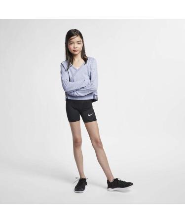 Nike Kids Girl's Pro Boyshorts - Small Black/White - Little Kids/Big Kids - Buy Online on GoSupps.com