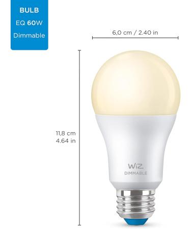 WiZ Connected 6-Pack Smart WiFi Light Bulb 60W Dimmable 2700K - Alexa & Google Home Compatible - No Hub Required - 6 Bulbs - Buy Online on GoSupps.com