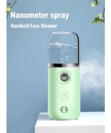 Sen-Foree Nano Spray Mini Handheld Face Steamer USB Rechargeable - Green | Facial Moisturizing, Daily Makeup, Skin Care - Buy Online on GoSupps.com
