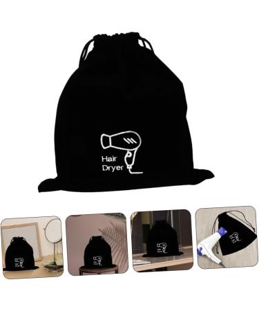 Gogogmee 2pcs Velvet Bag Hair Dryer Storage Hair Dryer Bag Travel Makeup Bag Hairdryer Bag Black Flannel - Buy Online on GoSupps.com