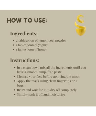 Meesha Lemon Peel Powder | 100% Natural Citrus Limon Powder for Hydrating Cleansing & Exfoliating | Rich in Vitamin C for DIY Face Masks Body Scrubs & Hair Treatments - Buy Online on GoSupps.com