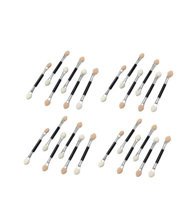 DOITOOL 30pcs Stick Tools Disposable Portable Lady Use Eyeshadow Shadow Tube Beauty Eye Double-headed Brush