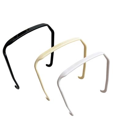 3 Fashionable Women's Headband Sunglasses Headband Square Thick Hair Fixed Magic Invisible Headband Suitable for Curly Thick Hair.