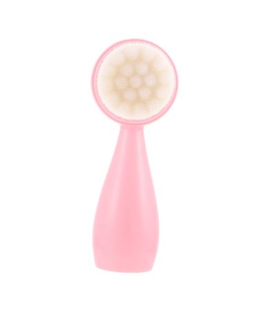 OHPHCALL Silicone Face Brush Hand Scrubber Face Spa Brush Face Cleansing Brush Handheld Face Brush Cleansing Facial Brush Deep Facial Cleaning Brush Silica Gel Portable Accessories Pink 12x4.5cm