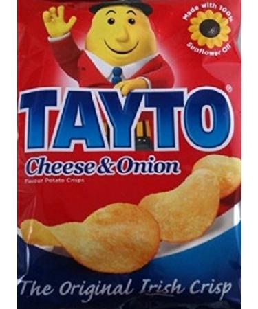 Tayto Cheese and Onion Crisps from Ireland (25 x 25g Packs)