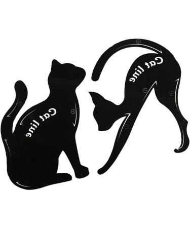 DRESSOOS Stencils 2pcs Plate Smoky Shadow Professional Shape Liner Pvc Eyeshadow Matte Eye Multifunction Guide Cat Eye Stencil - Buy Online on GoSupps.com