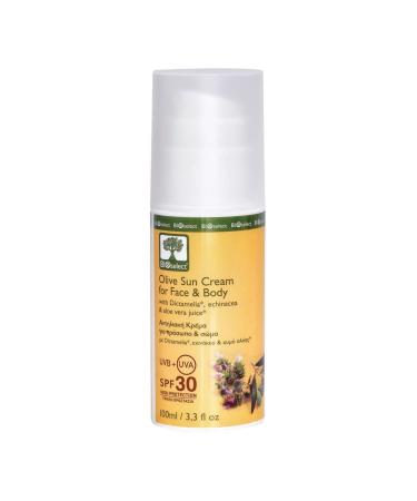 BIOselect Olive Sun Cream for Face and Body- High Protection SPF 30 (100ML) PN: 520030643145