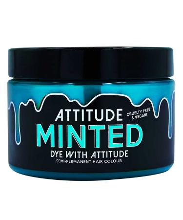 Attitude semi-permanent hair dye l color cream for cosplay carnival or a motto party |Hairdye hair color in green i vegan l minted green 135ml |Mixed tints minted pastel green