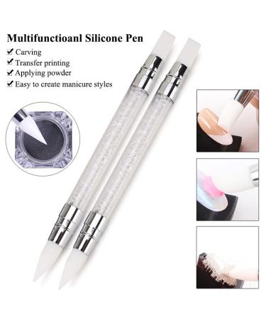 AKOAK Nail Art Engraving Pen Set - Double-headed Silicone Pen for 3D Drawing and Rhinestone UV Gel Nails - Buy Online on GoSupps.com