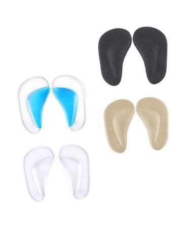 NOLITOY 4 Pairs Arch Pad Orthotic Arch Support Inserts Ball of Foot Pads Arch Cushion Shoe Pads for High Heels High Arch Support Cushion Pad Holder Support Pad Gel Arched As Shown 9.7x5.8cm