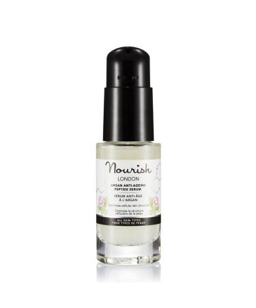 Nourish Argan & Kale Anti-Ageing Peptide Serum 30 ml | Anti-Ageing Face Serum | Contains Peptides & Hyaluronic Acid | Collagen Boosting | 100% Vegan | Cruelty-Free