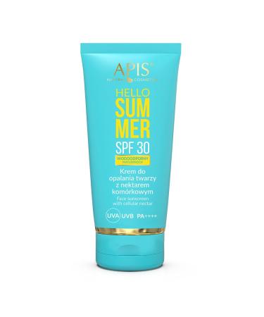 Apis - Face Sunscreen SPF 30 HELLO SUMMER - Mineral filter - Cellular nectar - Vegetable oils - UVA and UVB protection - Penetrates quickly - Capacity 50 ml