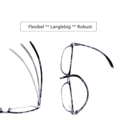 DOOViC Blue Light Filter Computer Reading Glasses for Unisex TR259-C - 9 Colors Available (C9 Gray Tortoiseshell 2.5x Magnification) - International Shipping - Buy Online on GoSupps.com