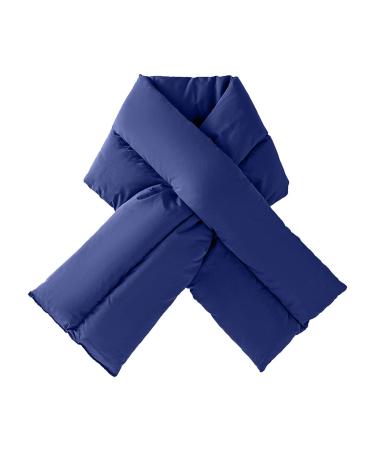 Neck heating pillow with neck pain warm heated neckerchief cordless crisscross USB-powered heating neck bundle firmly lined with wool Feeded warmer heated scarf intelligent blue-a unit size