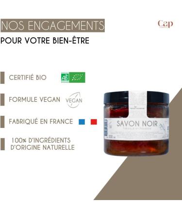 Certified Organic Black Soap Vegan Organic Ecocert Cosmebio CAP COSMETICS Made in France - Buy Online on GoSupps.com