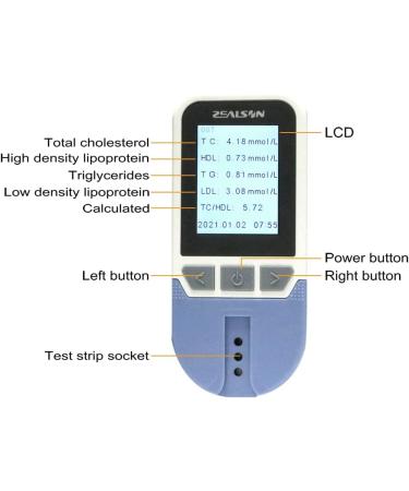 Lipid Test Meter Cholesterol Test Meter HDL LDL Triglycerides Cholesterol Monitor Meter Kit - Buy Online on GoSupps.com