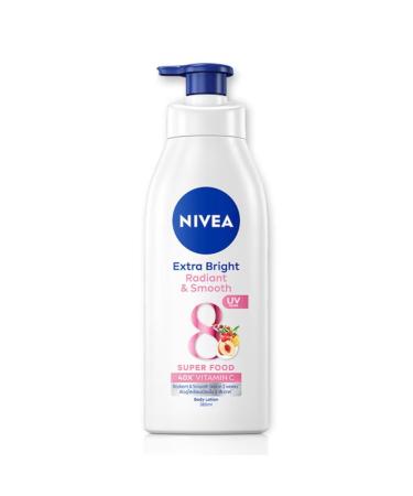 NIVEA Extra Bright Radiant & Smooth 8 Super Food 40X Vitamin C Body Lotion UV Filter Size 380 ml 12.84 Fl Oz (Pack Of 1)