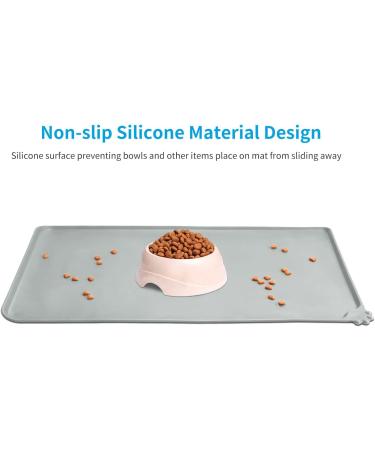 AUDWUD Silicone Waterproof Dog & Cat Feeding Mat - Anti-Slip Pet Bowl Mat 71x46 cm | Durable & Easy to Clean - Buy Online on GoSupps.com