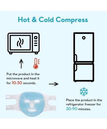 Fyearfly Cooling mask cooling face mask gel beads face mask reduces puffiness migraine reusable warm cold compresses therapy gel mask for sleeping - Buy Online on GoSupps.com