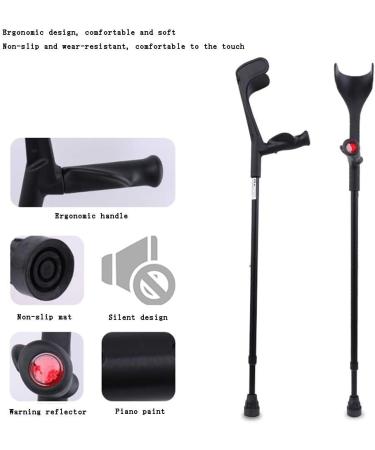 GagalU Forearm Crutches Adjustable Cane Forearm Crutches - Shock Absorber Knee-Rest Platformsdjustable Foldable Lightweight Arm Crutch - Buy Online on GoSupps.com