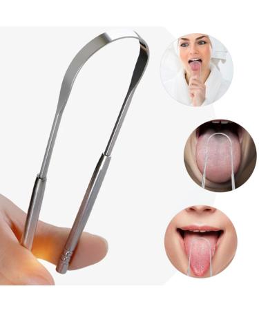 Buy SOLUSTRE 2pcs Dental Scraping Tool Set - Kids & Adults - Portable Stainless Steel Bad Breath Scraper & Spatula - Buy Online on GoSupps.com