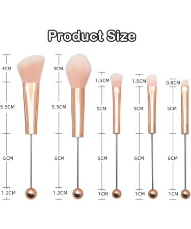 Desikixudy 5Pieces Silicone Beads DIY Makeup Cosmetic Brushes Set Kit Beaded Brushes Kit for DIY - Buy Online on GoSupps.com