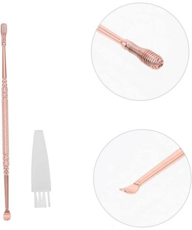 Spiral Ear Spoon - Dual Use Portable Ear Wax Cleaner | Reusable Outdoor Ear Picker | Compact Rose Gold 13x0.5CM - Buy Online on GoSupps.com