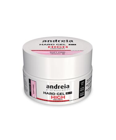 Andreia Andreia Professional UV & LED Biphasic Nail Builder Gel for Strengthening Nails or Extension High Viscosity Formula 44 g Pot Light Pink