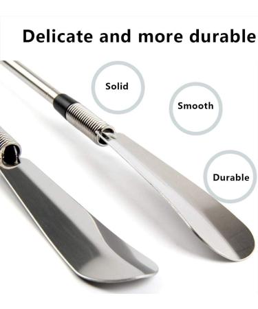 Kangwell Long Handled Stainless Steel Shoe Horn - Extended Reach Assist for Men, Women, and Kids - Sock Remover for Elderly and Disabled - Buy Online on GoSupps.com