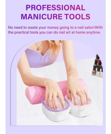Yokilly Nail Soak Off Bowl Set | 2PCS Acetone Acrylic Remover Kit with 5 PCS Nail Art Tools - Buy Online on GoSupps.com