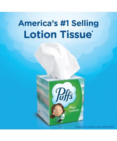 Puffs Plus Lotion Facial Tissues 10 Cubes 52 Tissues Per Box (520 Tissues Total) - Buy Online on GoSupps.com